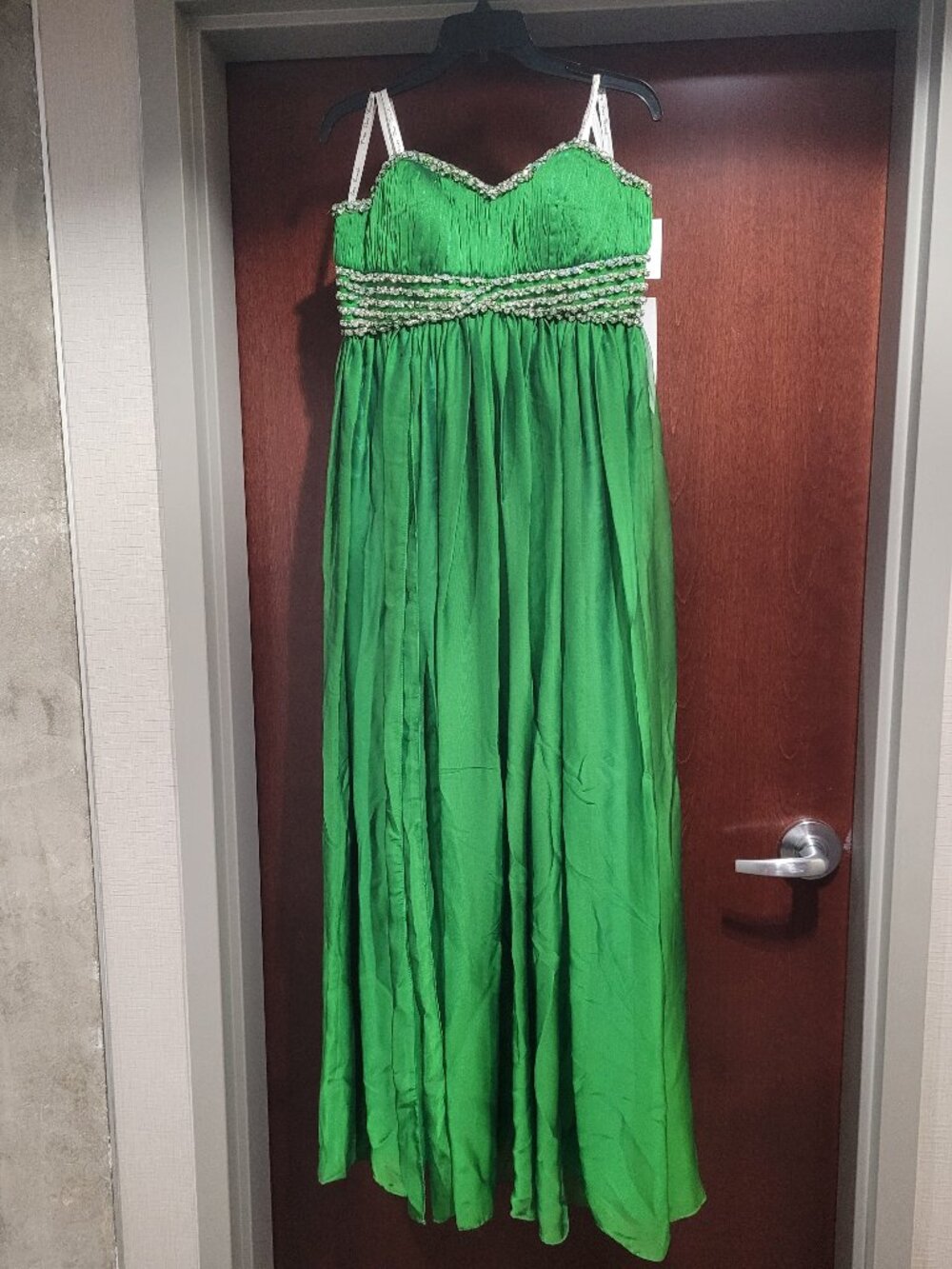 Rachel Allan/Party time Formals 6842 Size 18 Emerald Green Prom Dress